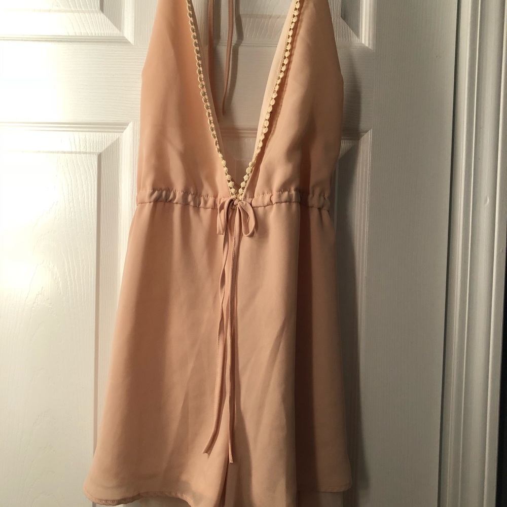 Light pink halter romper